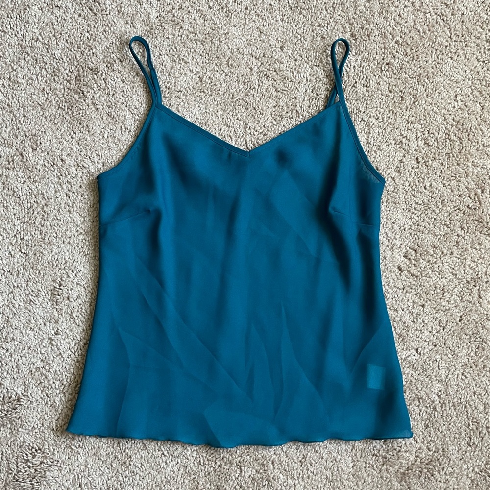 Sheer Spaghetti Strap Cami Top with Adjustable Straps